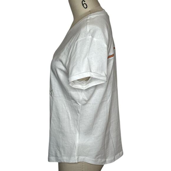 Bogner Fire + Ice Debra White Short Sleeve Graphic T-Shirt Women's Size L NWT - Picture 2 of 7